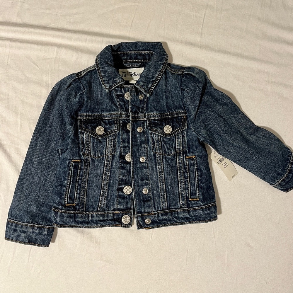Gap x Disney Jean Jacket with Minnie Mouse Appliqué